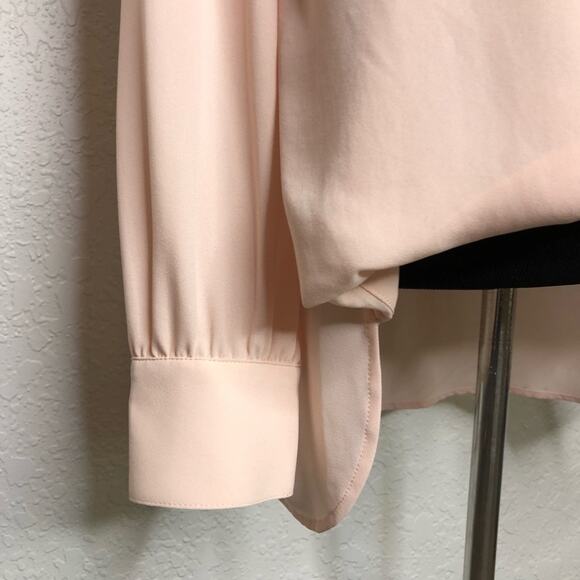 Cache light pink rhinestone bead faux wrap draped top size Extra Large XL - Picture 4 of 13